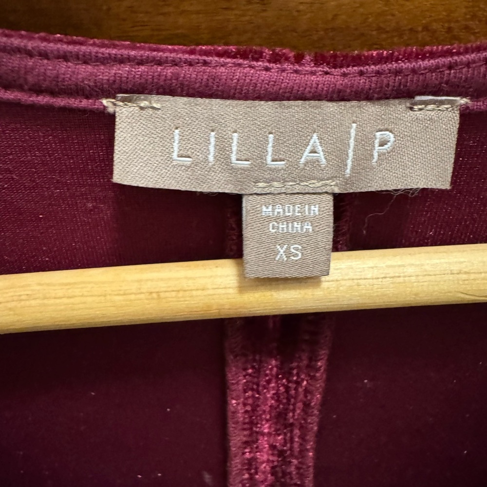 Lilla P burgundy wrap  Top XS